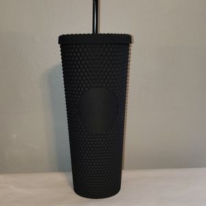 Matte Black Studded Starbucks Tumbler New!